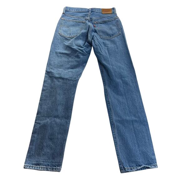 Levi's Premium Women's 501 Original Fit High Rise Straight Leg Jeans 25x30 Blue - Picture 2 of 7
